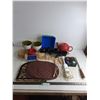 Image 1 : Assorted Kitchenware, Candles & Candle Holders, Hand Mixer - Tested, Misc.