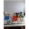 Image 1 : Assorted Serving Platters, Stuffed Toys, Travel Mugs, Misc.