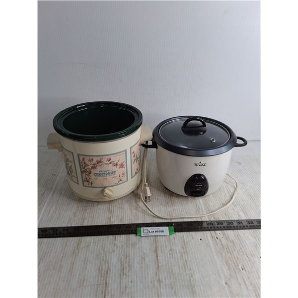 (2) Crock Pots (Old Rival Untested & Missing Lid, New Rival Tested), Pickup Preferred