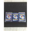 Image 2 : (3) Protected Pokemon Collector Cards - Cannot Authenticate