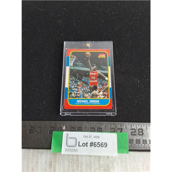 Protected Fleer Michael Jordan Sophomore Card Reproduction