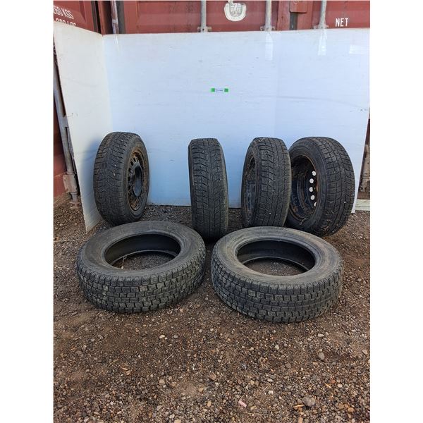 *** 6 Tires - 4 with Rims 2 without Rims - (195/65R15/910) - PU Only