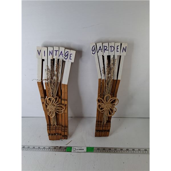 Wooden Piano Key Decor 17.25" Tall