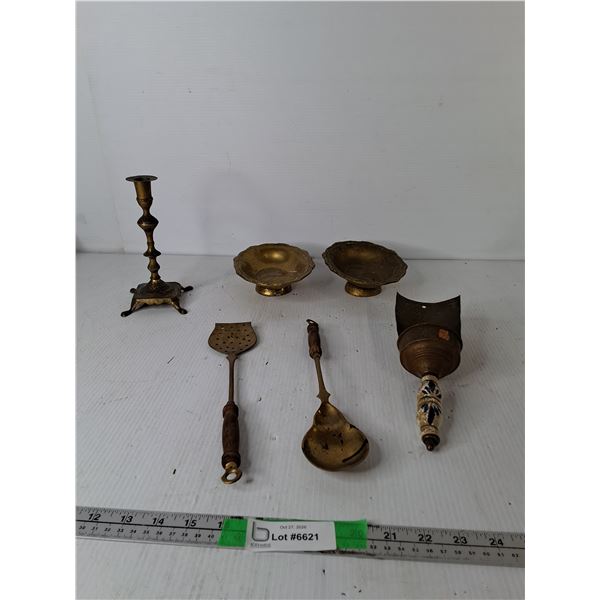 Brass Candleholder, Candy Dishes, Kitchen Utensils