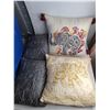 Image 2 : 23x19x14" Storage Bin, (4) Throw Pillows, Pickup Only for Bin