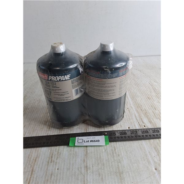 (2) Unused Coleman Non-Refillable Propane Bottles - Cannot Ship