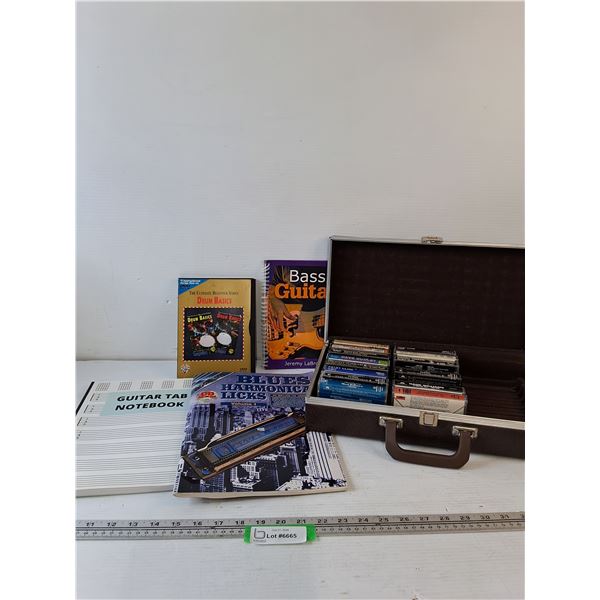 Musical Instruction Books, Cassette Tapes with Case