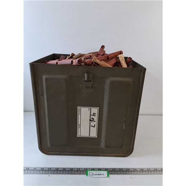 *Metal Military Container, Lincoln Logs - Pickup Only