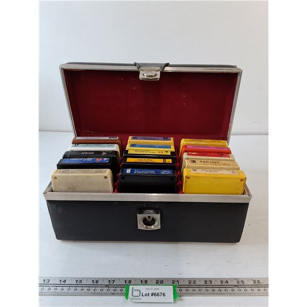 Assorted 8 Tracks with Case