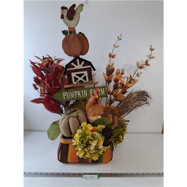 "Pumpkin Farm" Fall Decor Basket