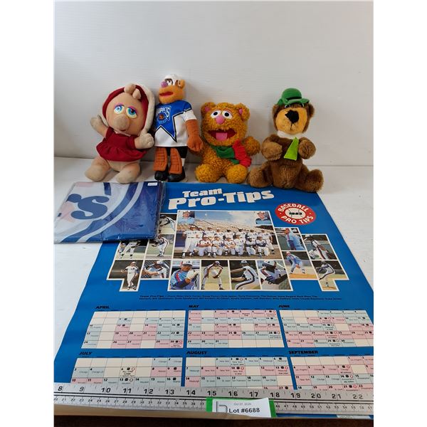 1983 Montreal Expos Poster, Philadelphia 76ers Flag, Stuffed Animals