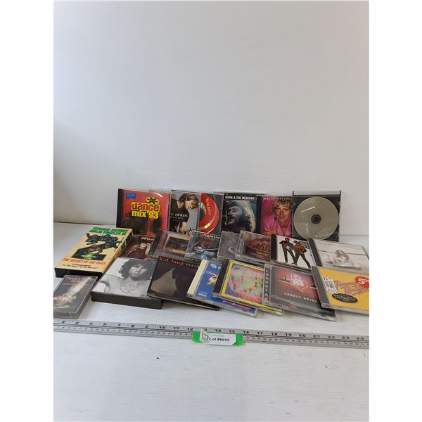 Assorted CDs, Ninja Turtles VHS, Nitty Gritty Dirt Band Casette
