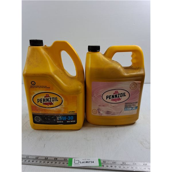 (2) Pennzoil Conventional SAE 5W-30 Motor Oil (cannot ship)