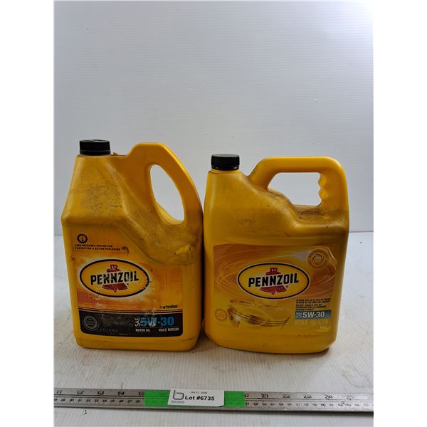 (2) Pennzoil Conventional SAE 5W-30 Motor Oil (cannot ship)