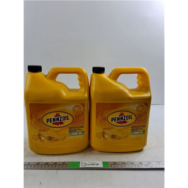 (2) Pennzoil Conventional SAE 10W-30 Motor Oil (cannot ship)