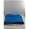 Image 1 : Virgin Wool Blue Blanket 84"x56" (approximate sizing)