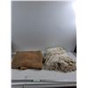 Image 1 : Hand Knit Throw 6ft x4ft, White Knit Throw 96"x36" (approximate sizing)