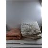 Image 1 : Pink Fleece Blanket 58"x80", Cotton & Polyester Fitted Mattress Cover (approximate sizing)
