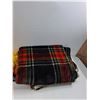 Image 3 : Polyester Plaid Blanket, Towel/Beach Bag Combo