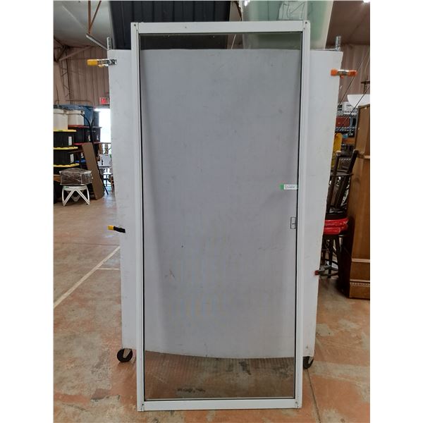 *White Aluminum Frame Screen Door 80"x35.5" (cannot ship)