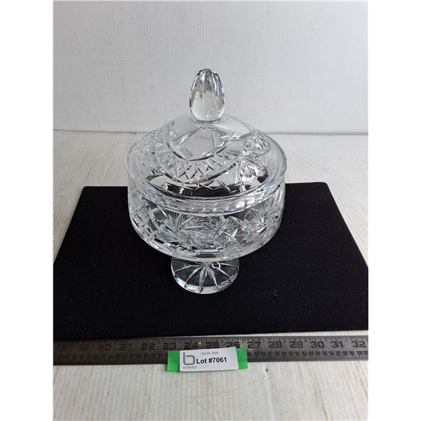 Footed Pinwheel Crystal Bowl