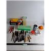 Image 1 : Assorted Kitchenware, Steak & Chef Knives, Tinfoil, Sealer Bags