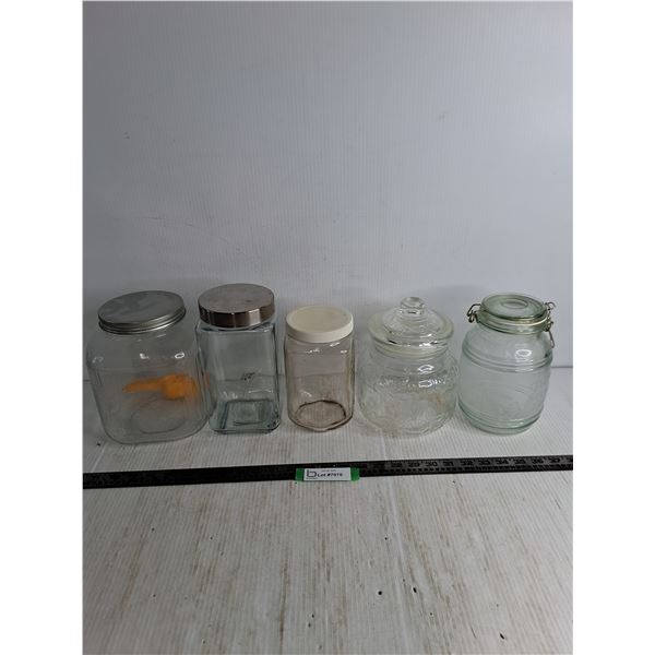 (5) Glass Sealer Jars - Pickup Preferred