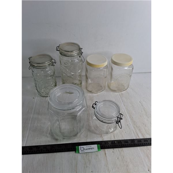 (6) Glass Sealer Jars - Pickup Preferred