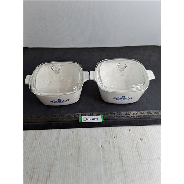 (2) Corning Ware Casserole Dishes w/Lids