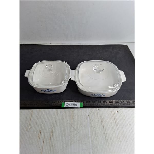 (2) Corning Ware Casserole Dishes w/Lids