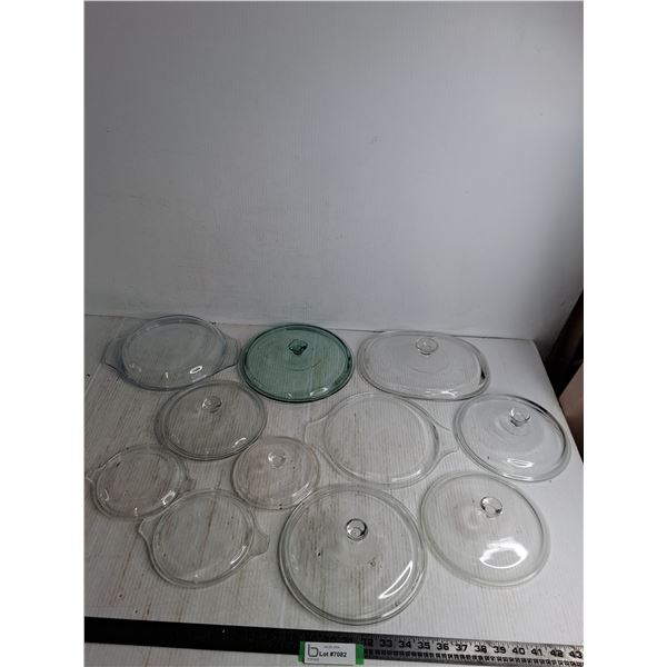(11) Assorted Oven Safe Glass Lids