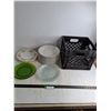 Image 1 : (20) Assorted Dinner Plates, Milk Crate - Cannot Ship