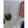 Image 2 : Assorted Glassware, Plastic Lids & Trays, Misc.
