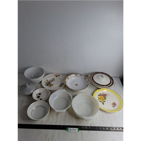 Assorted China & Ceramic Plates & Bowls, Ovenware - Cannot Ship