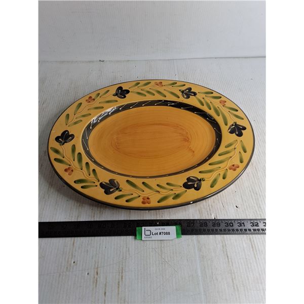 Pier 1 Earthenware Platter - 19" x 15"