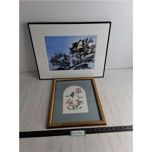 (2) Framed Wall Decor - Largest 20" x 16"