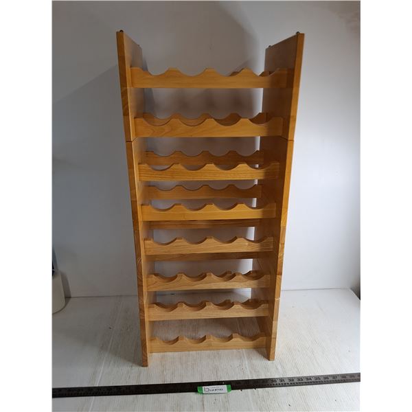 * Wooden 4-Piece Stackable Wine Rack - 35x16x12" Fully Assembled - Pickup Only