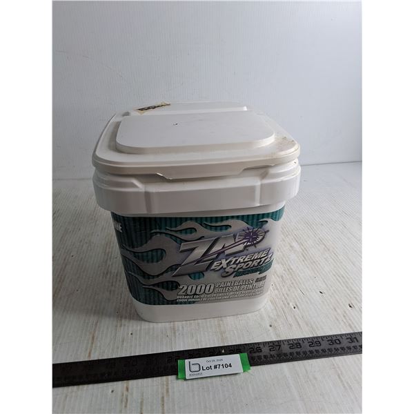 ZAP Partial Tub of 2000 Paintballs - Approx 80% Full
