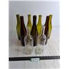 Image 1 : (9) Amber & Clear Glass Wine Bottles - Cannot Ship