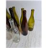 Image 3 : (9) Amber & Clear Glass Wine Bottles - Cannot Ship