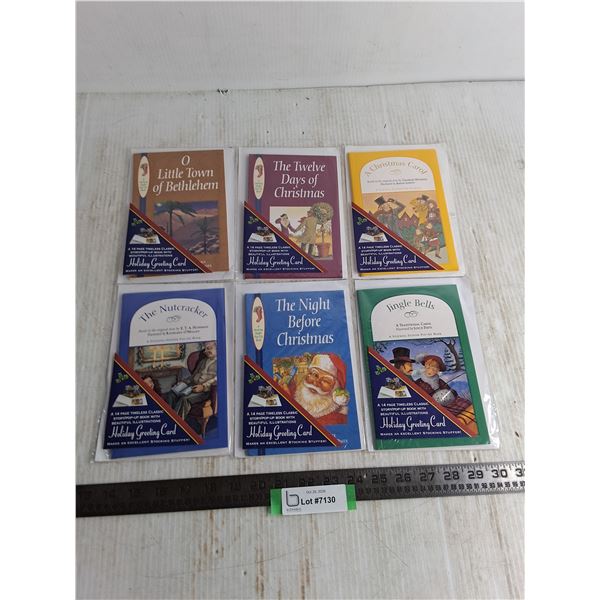 (6) Sealed Holiday Greeting Pop-up Books