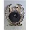 Image 2 : Plastic Golden Eagle Shadow Box Wall Clock - 20" x 17"