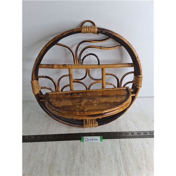 Bamboo Decor Wall Shelf - 15" Diameter, Pickup Preferred