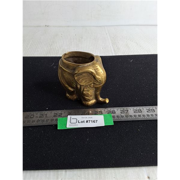 Brass Elephant Ornamental Jar
