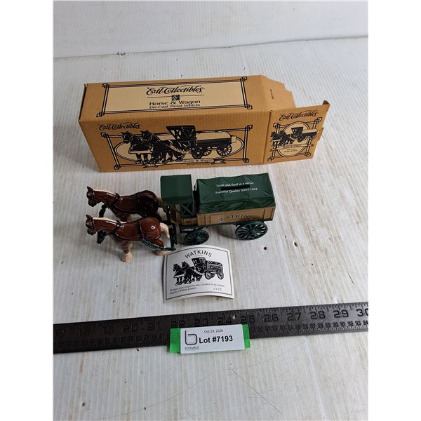 Ertl Collectibles Replica "Watkins Horse & Buggy" Collectible Coin Bank