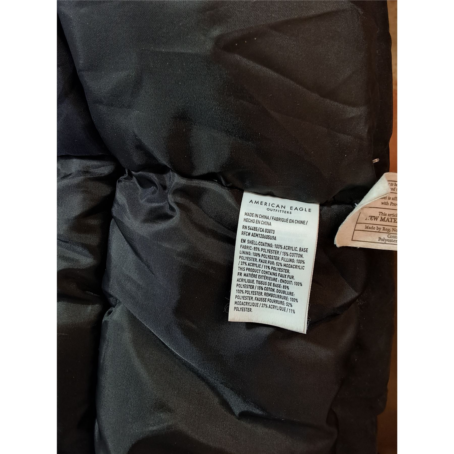 * Large Mens American Eagle Parka Jacket - Damaged Zipper - Button Up ...
