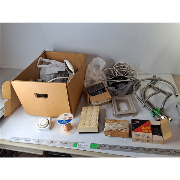 3/4" Finishing Nails, Electrical Parts, Connector Hoses, Misc.