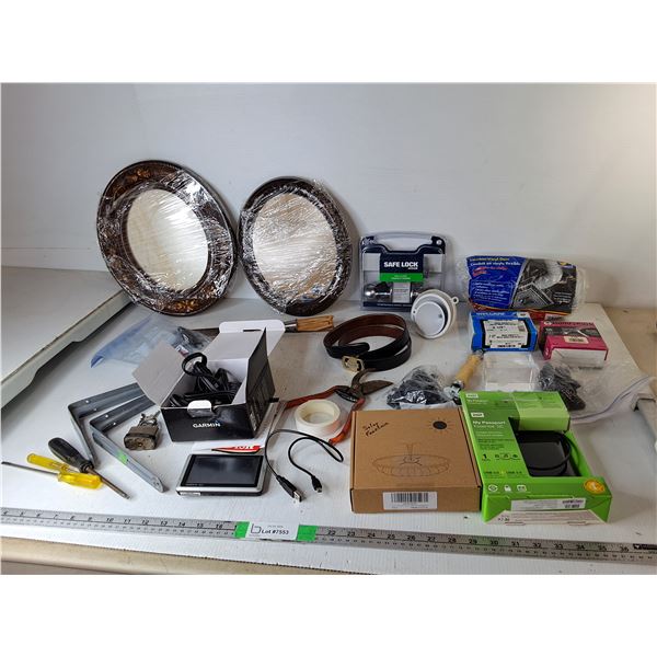 Christian Dior Leather Belt, Doorknob Kit, Garmin Nuvi GPS, Misc.