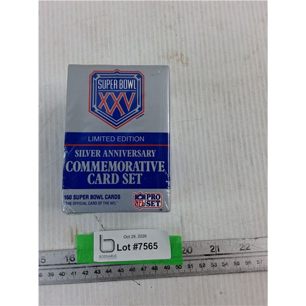 Super Bowl XXV Silver Anniversary Commemorative Card Set Appears Sealed