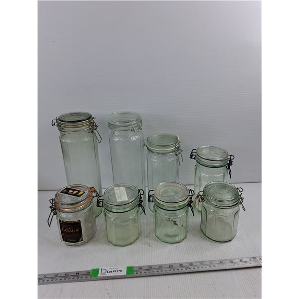 (8) Canning Jars Up To 13"